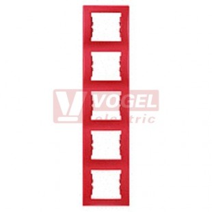 SDN5801541 Rámeček pětinásobný vertikální, red