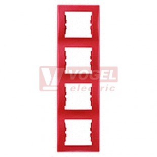 SDN5802041 Rámeček čtyřnásobný vertikální, red