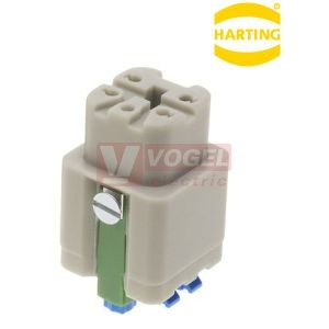 09200042733 Han A konektor 4+1pin, Z, 10A/400V, vel.3A, svorky Quick Lock, 0,5-2,5mm2