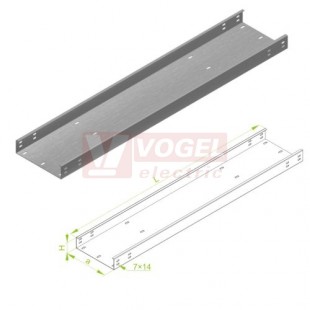 Žlab plný šxv  50x 50 KZP50H50/2, tl.1,5mm (350105) žárově zinkováno pro venkovní použití