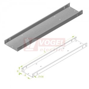 Žlab plný šxv  50x 50 KZP50H50/2, tl.1,5mm (350105) žárově zinkováno pro venkovní použití