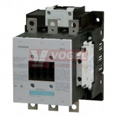 3RT1054-1AP36 stykač 3P 115A AC-3/55kW/400V, Uc=220-240VAC, pom.kontakt 2Z+2V, šroub.svorky