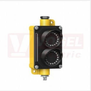 SP250-GR-PQ Signal Light SP, světelná signalizace - denní světlo, 2 barvy nad sebou ZE, RU, 15-30V DC, zapojení PNP, plochá montáž, rozměr d192,8xv87,6xš109,6mm, připojení M12/4pin, IP65 (3011712)