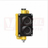 SP250-GR-PQ Signal Light SP, světelná signalizace - denní světlo, 2 barvy nad sebou ZE, RU, 15-30V DC, zapojení PNP, plochá montáž, rozměr d192,8xv87,6xš109,6mm, připojení M12/4pin, IP65 (3011712)