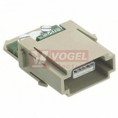 09140014651 Han modul, Han USB 2.0 module, vložka konektoru, V, 1A/50V, šroubovací