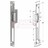 E7E(D1139) otevírač dveří (el.zámek) 12V/0,6A, s mech.přepínámím MB, OTEV-stálý průchod, ZAV-lze otevř.po dobu napěť.impulsu