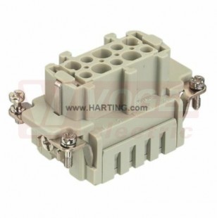 09330102716 Han  ES-F konektor 10pin, Z, 16A/500V, vel.10B, Cage-clamp, 0,14-2,5mm2