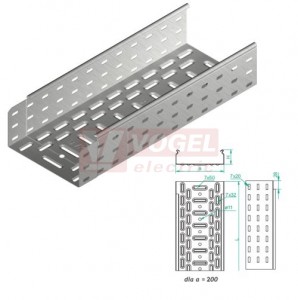 Žlab perf šxv 500x100 KGJ500H100/3, š 500xv100mm, tl.1,0mm (111316)