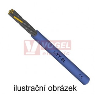 LiYY-BL  2x 0,75 blau  kabel flexibilní, číslovaný bez ZŽ, modrý plášť (do výbušného prostředí)
