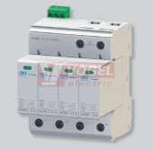 SVBC-12,5-4-MZS Kombinovaný svodič bleskových proudů a přepětí typ 1+2, Iimp 12,5 kA, Uc AC 335 V, výměnné moduly, se signalizací, varistor (40624)