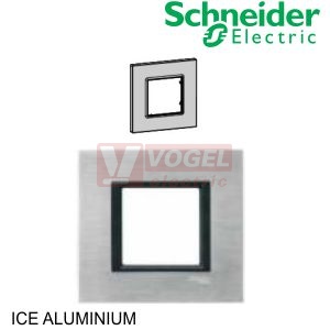 MGU680027A1 Krycí rámeček 1-nás., Ice aluminium (UNICA Class)