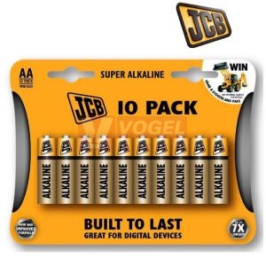 Baterie  1,50 V LR6 tužková alkalická, JCB, blistr 10ks (S5361) (vel.AA)