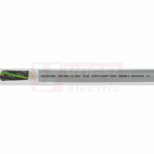 JZ-HF  5G 1,5  kabel flexibilní PVC se ze/žl, šedý, do energet.řetězů, 300/500V, -40°C až +80°C (15058)