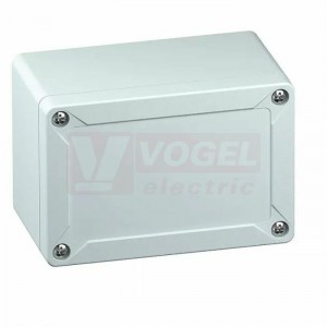 TG ABS 1208-9-o  plastová skříňka 122x 82x85mm, víko šedé, hladké stěny, IP66, RAL7035, materiál ABS