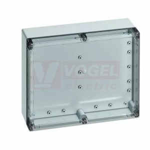TG ABS 3023-9-to plastová skříňka, š302xd232xv90mm, průhledné víko, hladké stěny, IP66/67, IK07, RAL7035, materiál ABS