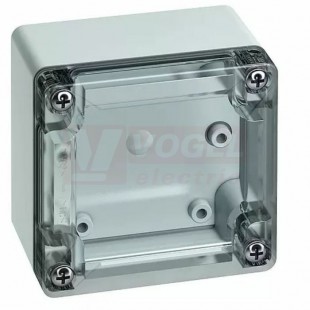 TG PC 88-6-to  plastová skříňka, š84xd82xv55mm, víko průhledné, hladké stěny, IP66/67, RAL7035, materiál PC
