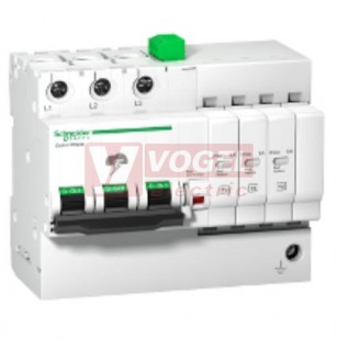 iQUICK PRD40r kA 3P svodič přepětí typ 2+3, 40kA/20kA pro síť TN-C/IT, s dálk.signalizací, max.trvalé prac.napětí 350V (A9L16293)