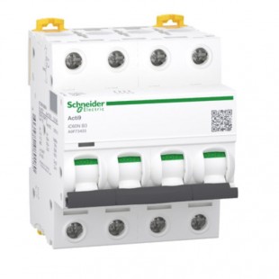Jistič 4P  16A B iC60N (A9F73416)  6kA Acti9, jednoduchá zdířková svorka, verze pro export