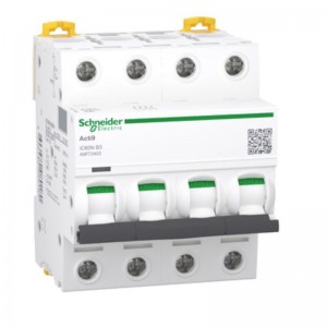 Jistič 4P  16A B iC60N (A9F73416)  6kA Acti9, jednoduchá zdířková svorka, verze pro export