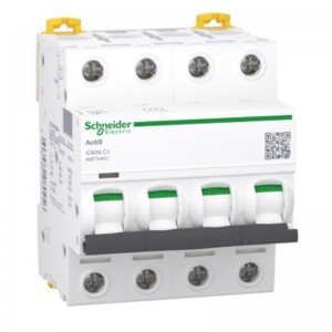 Jistič 4P  63A C iC60N (A9F74463)  6kA Acti9, jednoduchá zdířková svorka, verze pro export