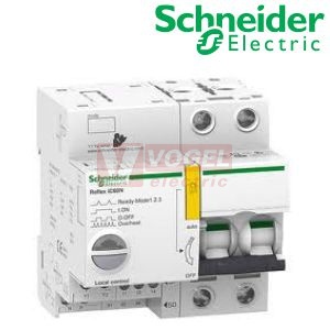 Jistič 2P  10A D iC60N (A9C63210) 20/10kA Acti9 Ti24 REFLEX (dle IEC/EN 60947-2) jistič s jednotkovu Ti24 Reflex pro vzdálený monitoring a ovládání jističe k bráně Smartlink SI B