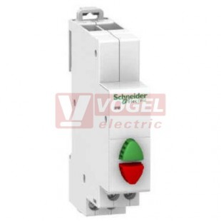 A9E18034 Tlačítko IBP dvojité ZEL./ČERV. 1ZAP+1VYP 20A 250V, š=18mm