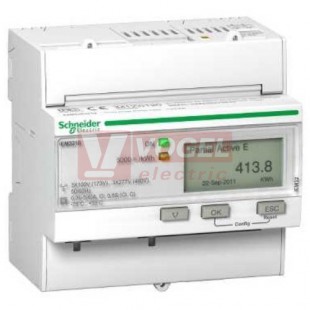 A9MEM3210  Elektroměr iEM3210, nepřímé měření x/1A nebo x/5A, pulzní výstup, cerifikace MID, šířka 5M