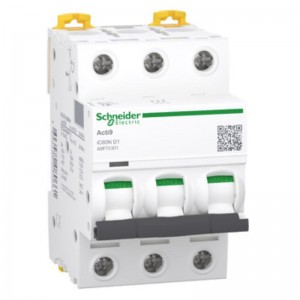Jistič 3P   2,0A D iC60N (A9F75302) 6kA Acti9, jednoduchá zdířková svorka, verze pro export