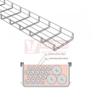 Žlab drátěný 200x 50 MERKUR 2 200/50 "GZ"  galvanický zinek  - vzdálenost podpěr cca 1,7m (ARK - 211140)