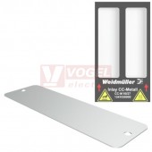CC-M 85/27 2X3 AL MetalliCard značení přístrojů, štítek hliníkový stříbrný s 2x otvory pr.3,3mm, v27mm x š85mm (1327830000)