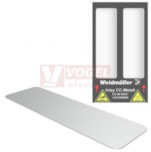 CC-M 85/27 AL MetalliCard, značení přístrojů, štítek hliníkový stříbrný bez otvorů 85x27 mm (1327650000)