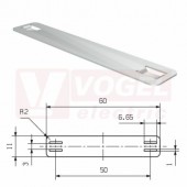 SFX-M 11/60 AL štítek stříbrný bez potisku MetalliCard, hliníkový, š/v 11x60mm, montáž váz.páskou, pro průřez vodiče 16-500mm2 (1327780000)