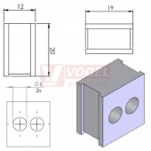 QT 2/6 průchodková vložka 2x pr.6mm, šedá (42572)