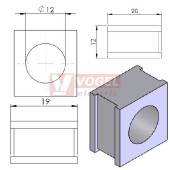 QT 12 průchodková vložka 12-13mm, šedá (42512)