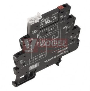 TOS 230VAC RC 24VDC2A  TERMSERIES polovodičové relé, POWER MOS-FET  1xpřep. 2A 3-33VDC, patice š=6,4mm, šroub.svorky (1127240000)