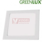 Svítidlo LED podhledové 18W (ED90 VEGA-S Black 18W WW), bílé, čtverec, 1350lm, 2800K teplá bílá, úhel vyzař. 120°, IP44/20, živ. 25 000h, montážní otvor 208x208mm, rozměr 225x225mm (GXDW012)