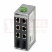 FL SWITCH SFN 6TX/2FX Ethernetový rozbočovač se 6 porty TP-RJ45, 2 optické porty, plný duplex 100 MBit/s ve formátu SC-D, automatické rozpoznání přenosové rychlosti 10 nebo 100 MBit/s (RJ45), funkce Autocrossing (2891314)