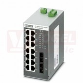 FL SWITCH SFNT 14TX/2FX Switch Ethernet pro široký rozsah teploty, 14 portů TP-RJ45, automatické rozpoznání přenosové rychlosti 10 nebo 100 MBit/s (RJ45), funkce automatického křížení; dva optické porty ve formátu SC (2891954)
