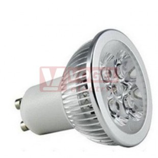 Žárovka LED GU10 230VAC "3x 4W CREE" 12W, teplá bílá 3500K, 850 lum, úhel vyzař.60°,
