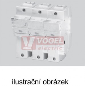 OPVA22-3-S Odpínač válcových pojistek 22x58, 3P  provedení se signalizací, max. 100A/690VAC (41033)