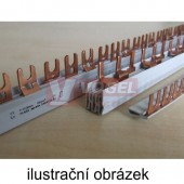 Lišta propojovací 1P 10mm2 (852K) izol., vidlic.typ, 12 připojení