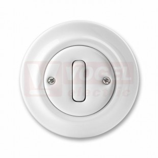 3559K-C86345 Ovládač přepínací se svorkou N, řazení 6/0; bílá-porcelán - Decento