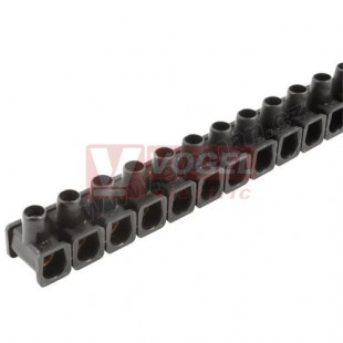 DKR 2GSV svorkovnice housenková, 12x2,5mm/400V/24A, uzavřená, černá (jednostranně)