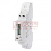 Elektroměr DDS-1Y-18L, přímé měření 1f/ 230VAC, 5-45A, LCD, tp.1%,  š=1 mod., IP20, montáž na DIN lištu, vodič max.6mm2