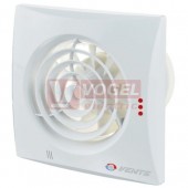 101 QUIET T ventilátor axiální typ QUIET, snížená hlučnost, časovač, zpětná klapka, nástěnná montáž, 25dB, IP45, bílý, 97m3/h
