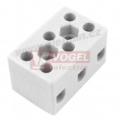 AK 3/25 BI(2-2031-3)    Svorkovnice keramická 3P, 2,5-16mm2, materiál porcelán do 350°C, barva bílá