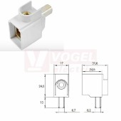 AS-AL/Cu-2,5-50 přechodová svorka jazýček (kolík) 80A/690V, rozměr 6,9x6,9x13mm, vestavná šířka 17mm, vstup 2,5-50mm2, IP20, vhodné pro vodiče AL/Cu