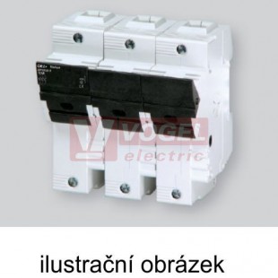 OPVP22-3  Ie 125 A, 3P, Ue 690VAC/440VAC, pro válcové pojistkové vložky 22x58mm, připojení 4-50mm2