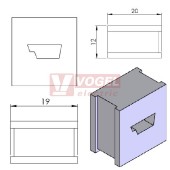 QT ASI I průchodková vložka 1x ASI kabel,  šedá (42573)