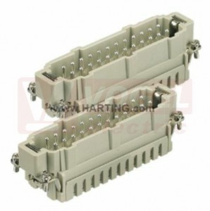 09330242626 Han ES konektor 24pin, V, 16A/500V, vel.24B, č.25-48, cage-clamp, 0,14-2,5mm2